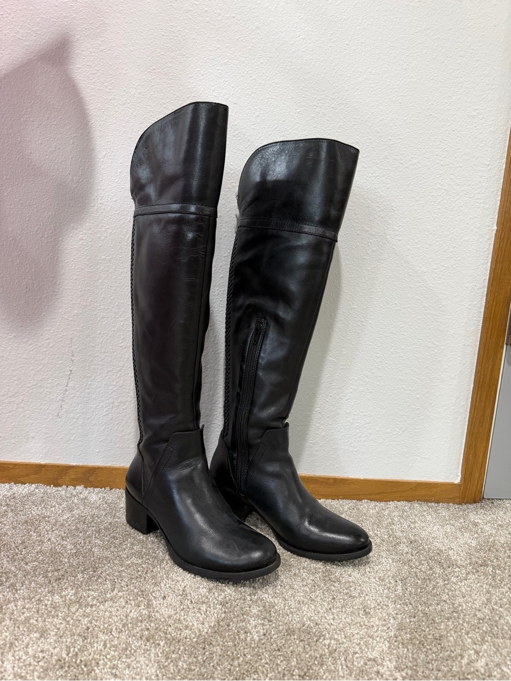Vince Camuto Black Over-the-Knee Riding Boots